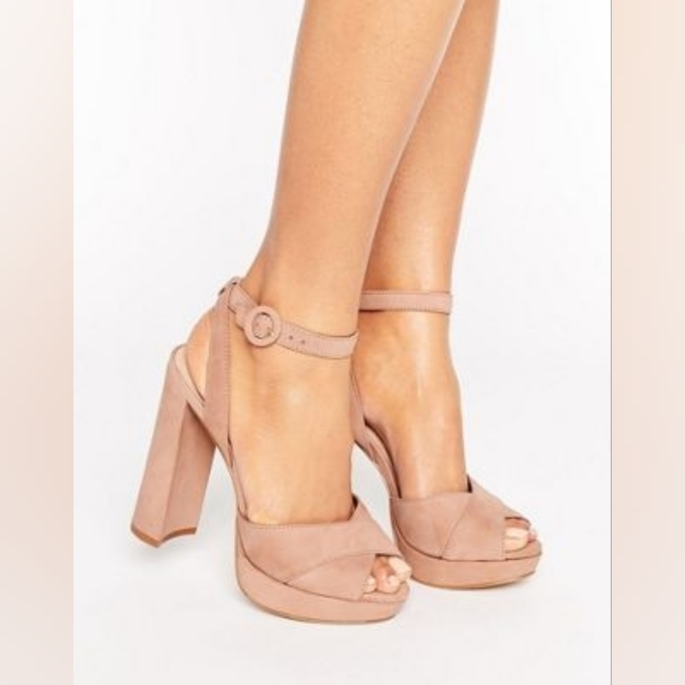 ALDO Kalissi-36 Suede Heels Size 6 Rose